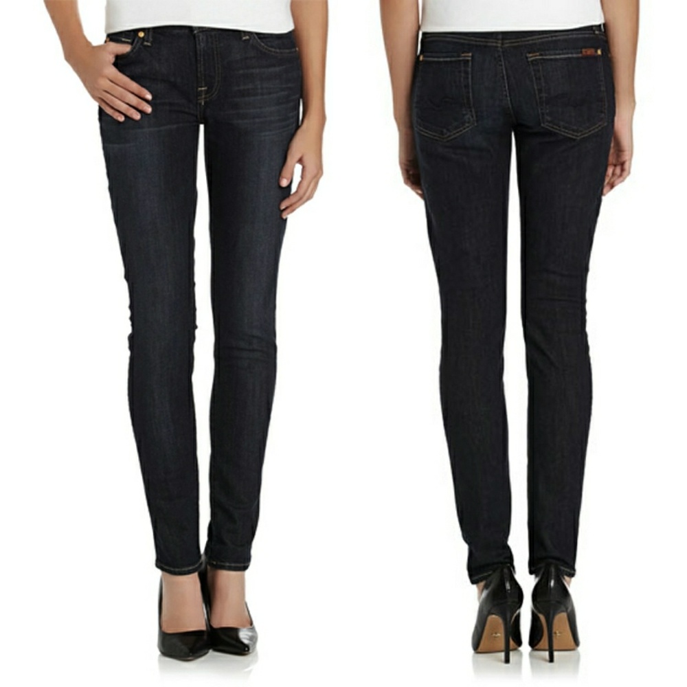 7FAMK Gwenevere skinnies in True Rinse